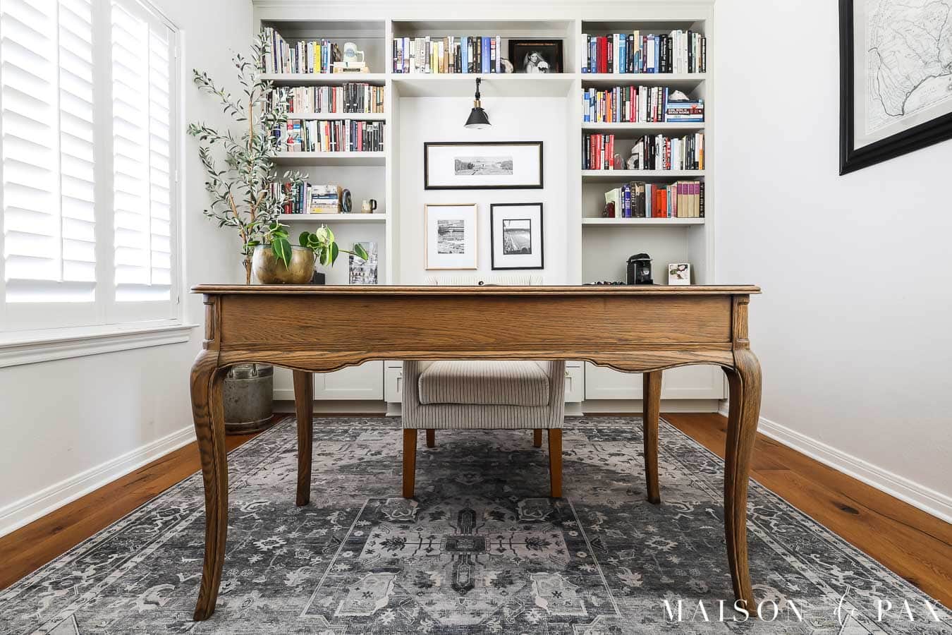 desk in home office