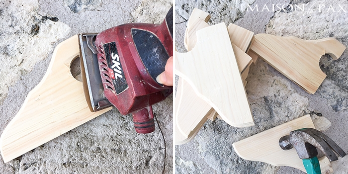 Sanding curtain corbels- Maison de Pax