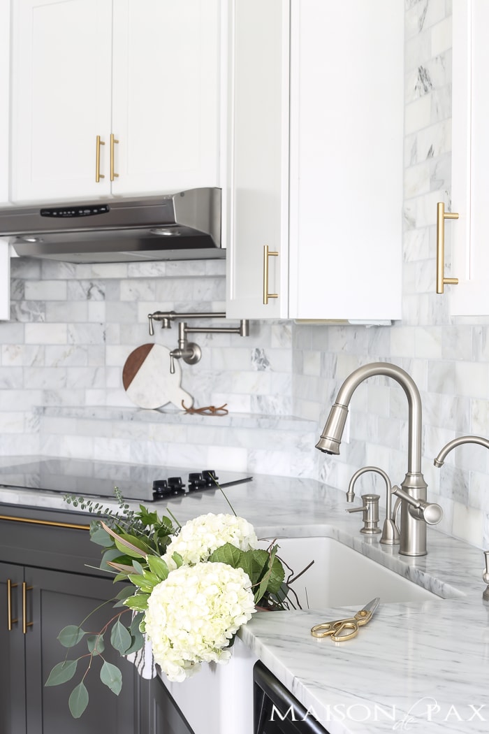 Gray and White and Marble Kitchen Reveal