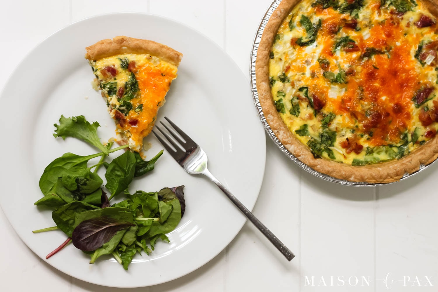 beautiful plated brunch quiche