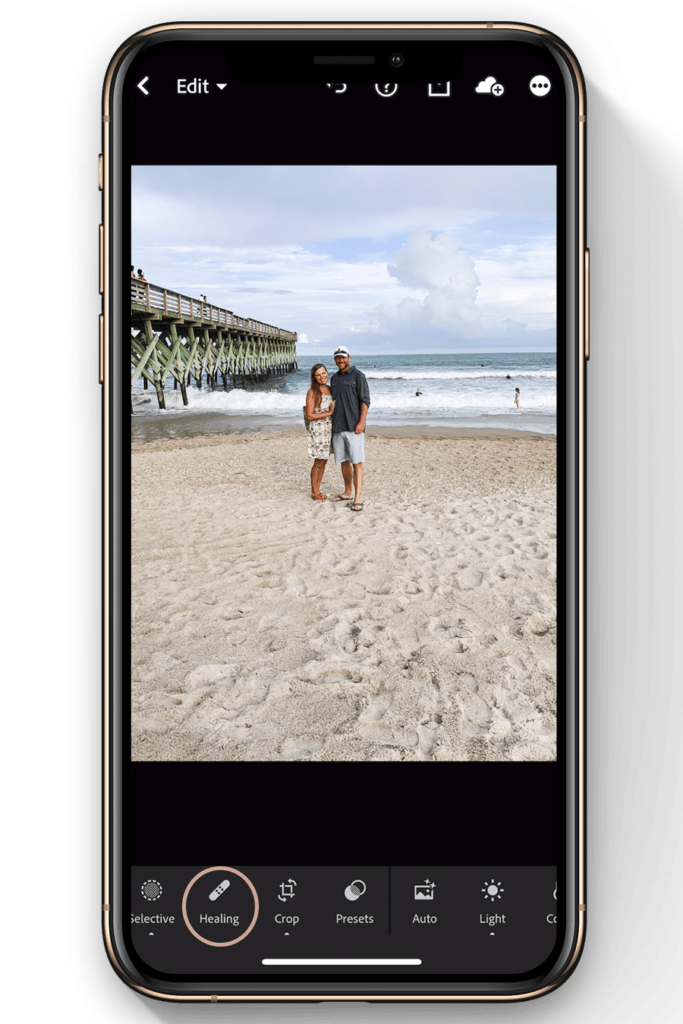 lightroom mobile healing tool