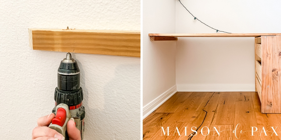 predrill and assemble desk | Maison de Pax