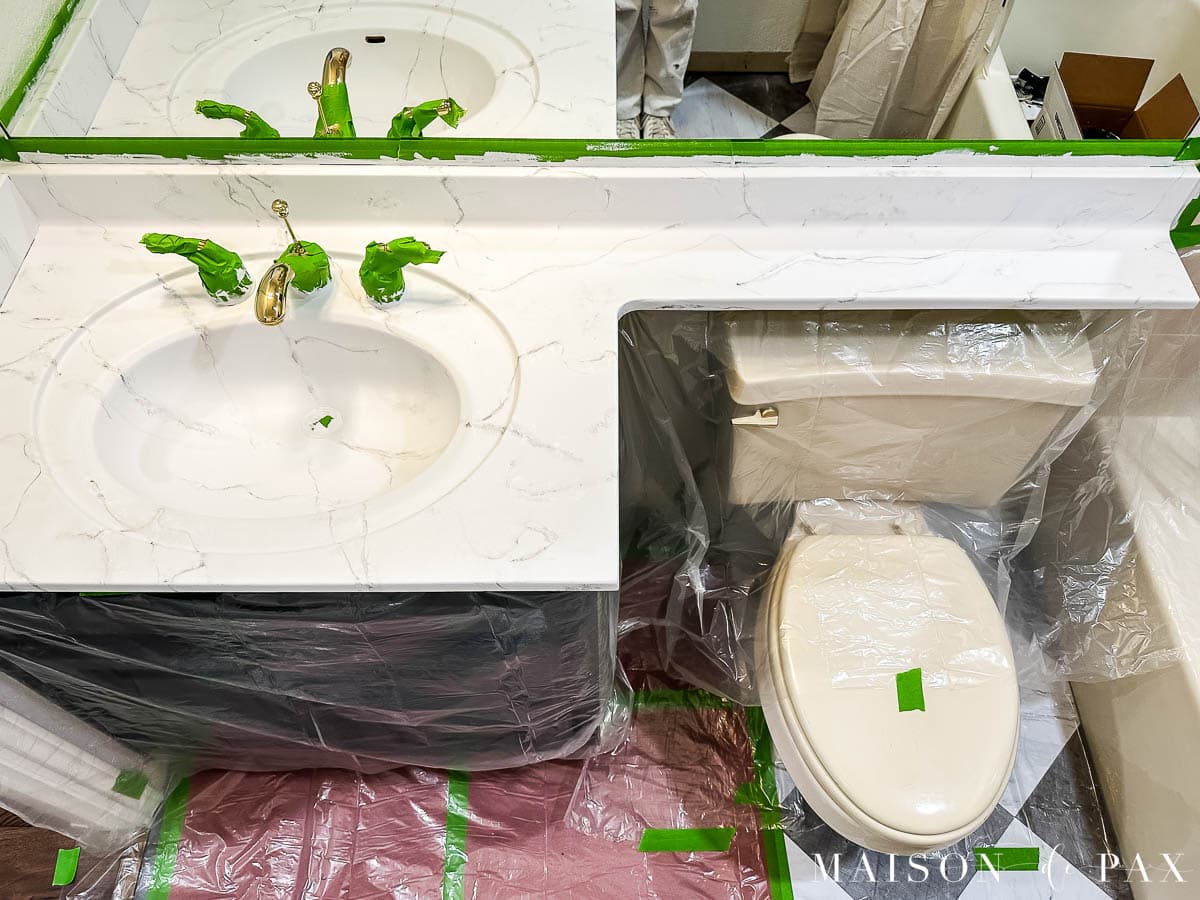 paint countertops to look like marble