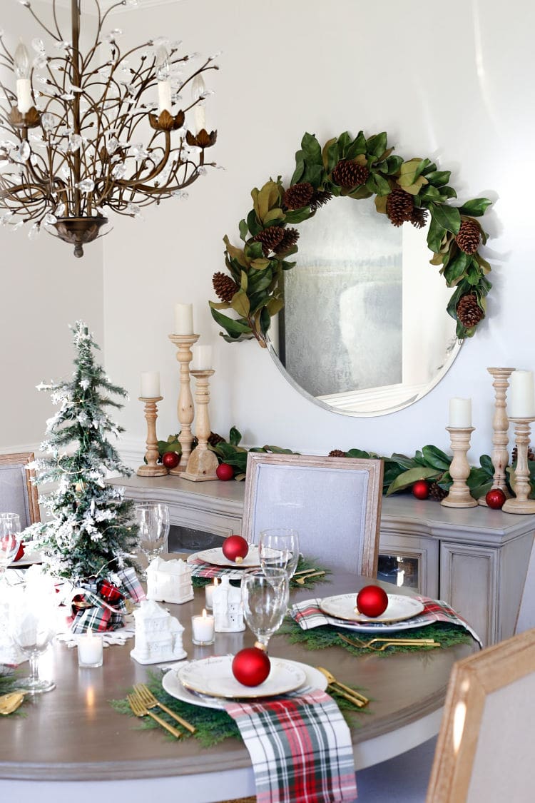Christmas Village Table Setting