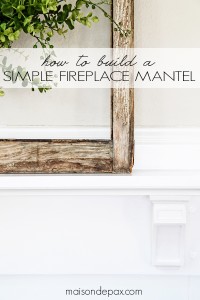 I love how this simple diy mantel changes the fireplace! Find out how to build a simple fireplace mantel (or faux fireplace shelf!) with this easy to follow tutorial | aiweb9ygdry.cmersite.com