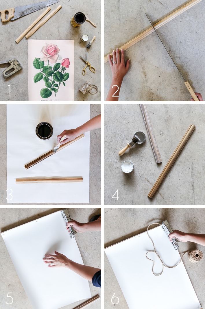 Looking for large, inexpensive wall art? Try this step by step tutorial for a diy hanging printable botanical!