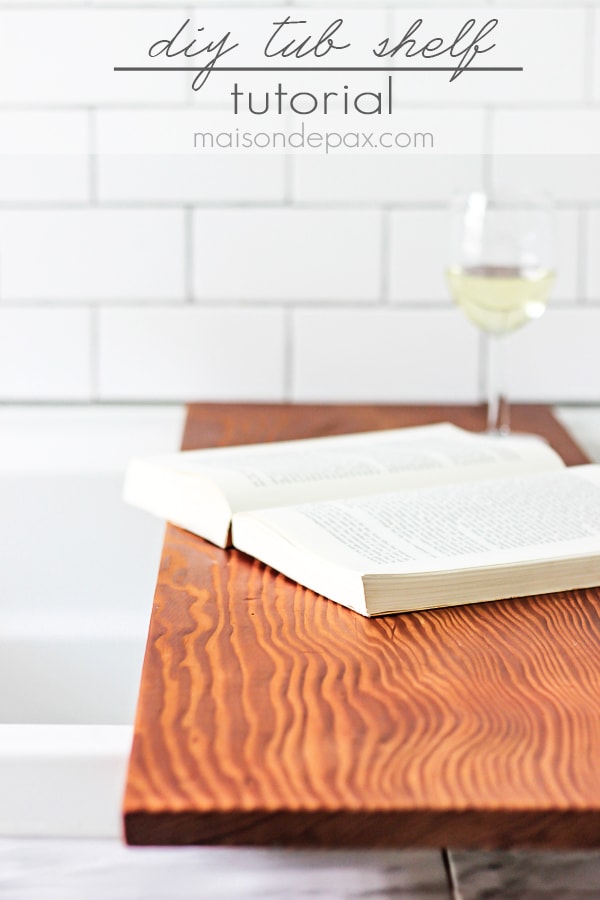 Step by step tutorial for a gorgeous wooden tub shelf.  So easy to make and a perfect gift! aiweb9ygdry.cmersite.com