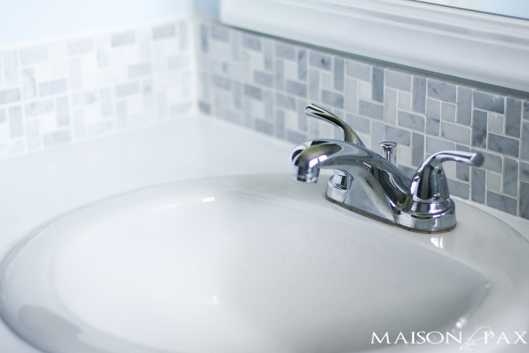 Marble tile backsplash- Maison de Pax