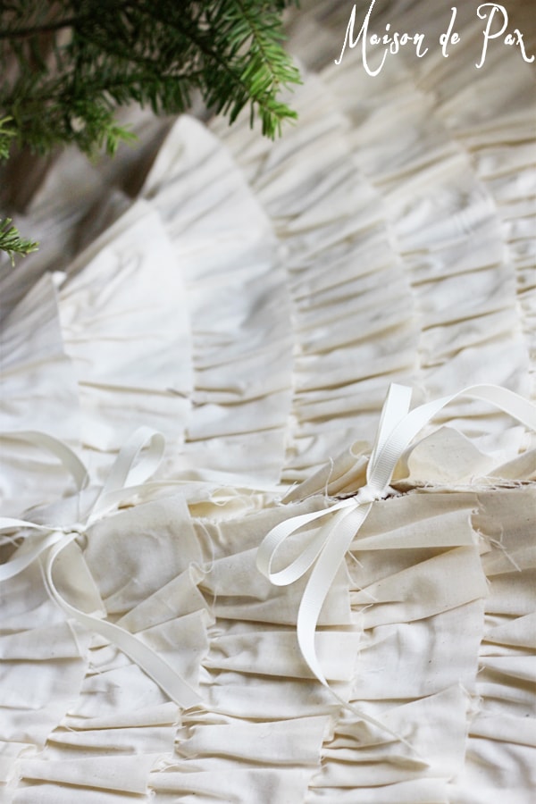 ruffled tree skirt ties- Maison de Pax