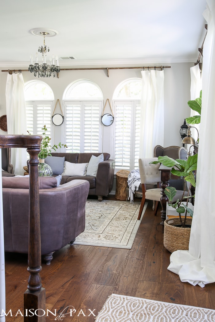 these are awesome! DIY wood curtain rods with a Restoration Hardware look for a fraction of the price | aiweb9ygdry.cmersite.com