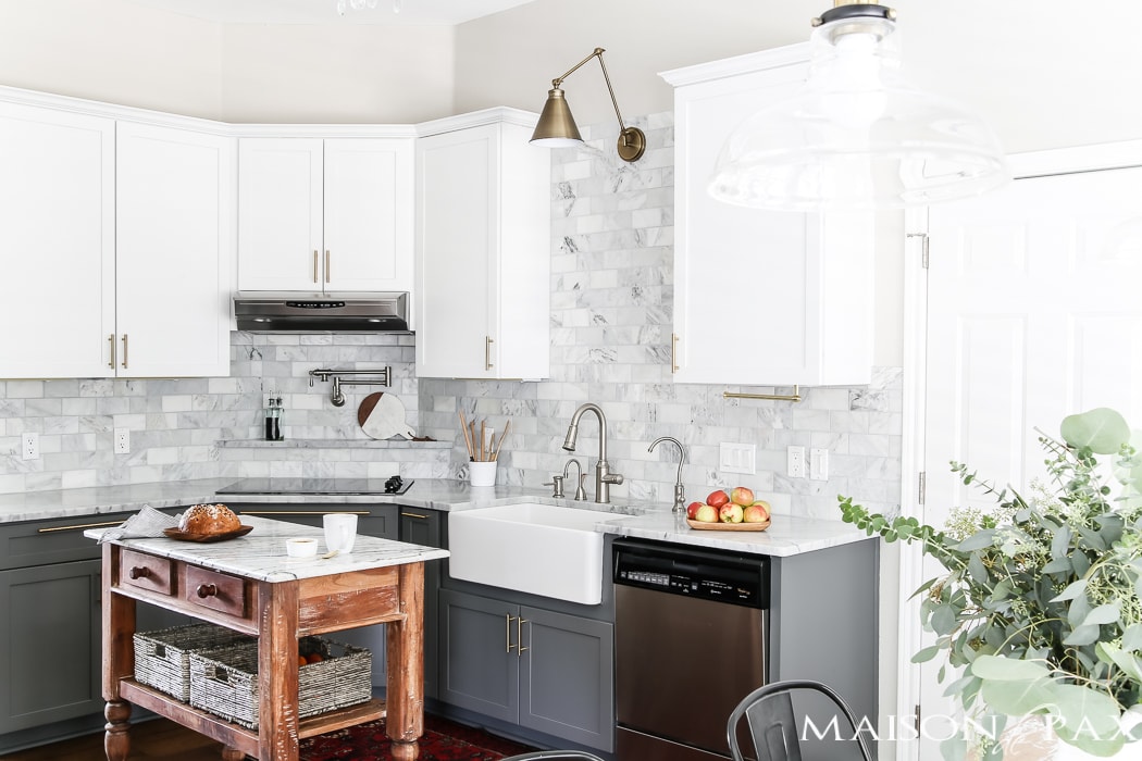 living with marble countertops with kids- Maison de Pax 