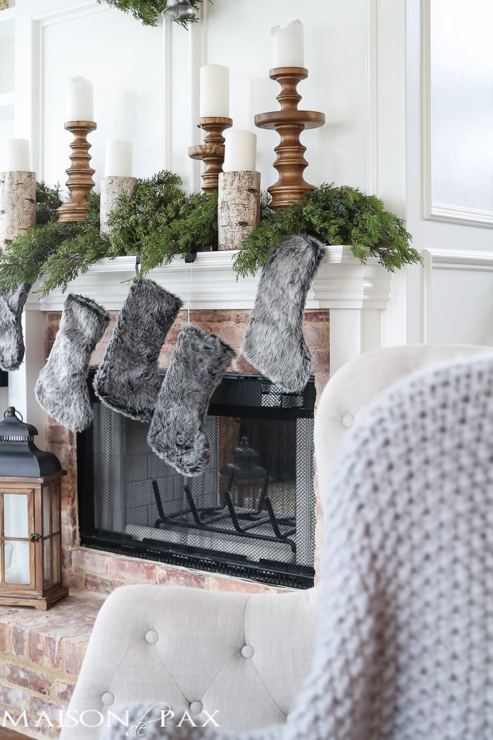 Winter Woodland Christmas Mantel