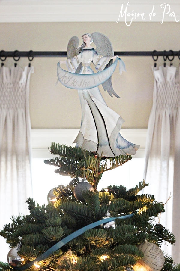 blue christmas tree topper