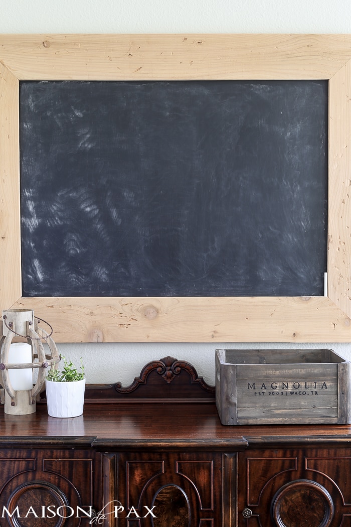 learn how to build a huge chalkboard like this for less than $20!