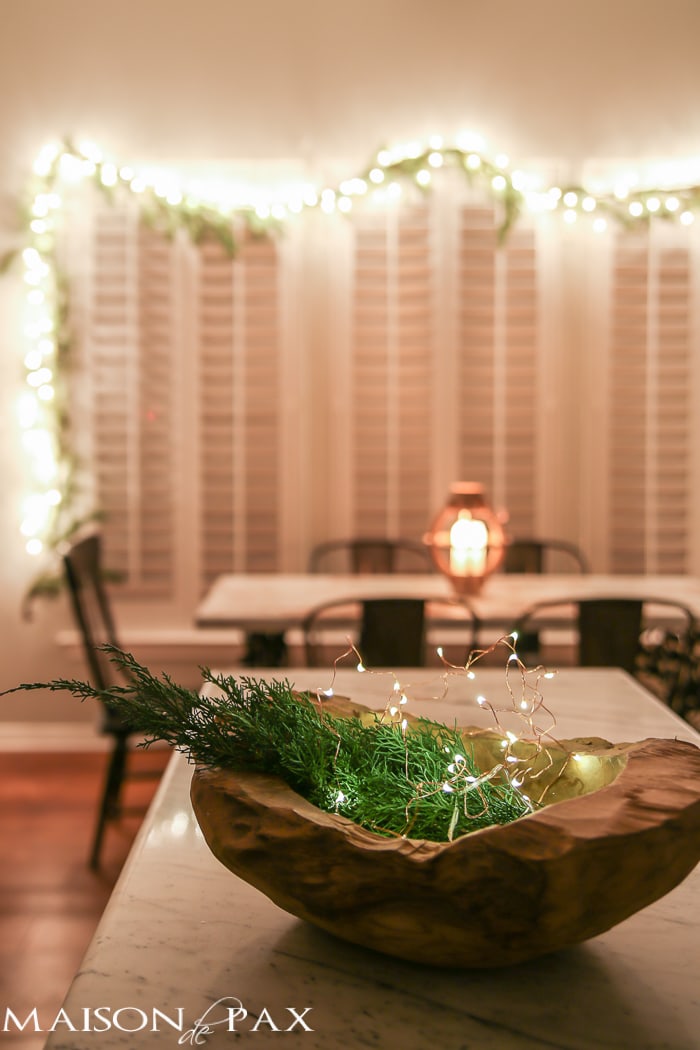 Bowl with Christmas lights- Maison de Pax
