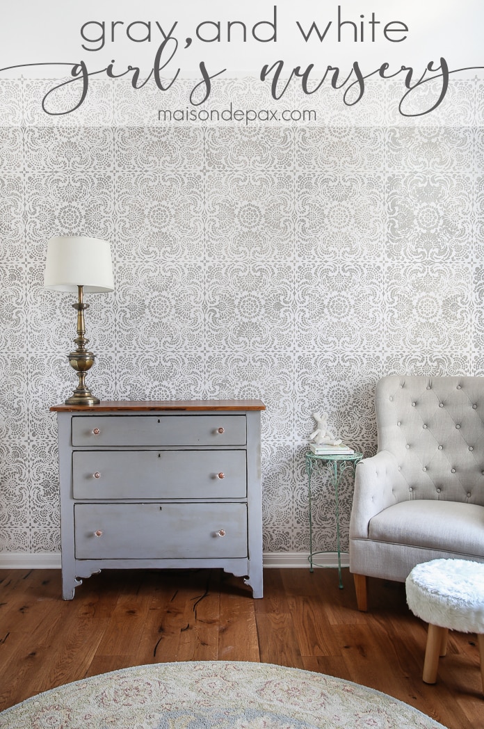 Gray and White Girl’s Nursery