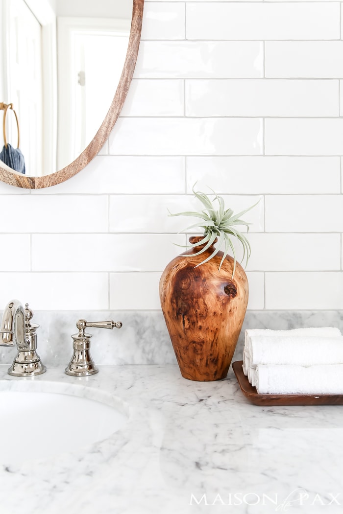 Navy and White Bathroom Makeover