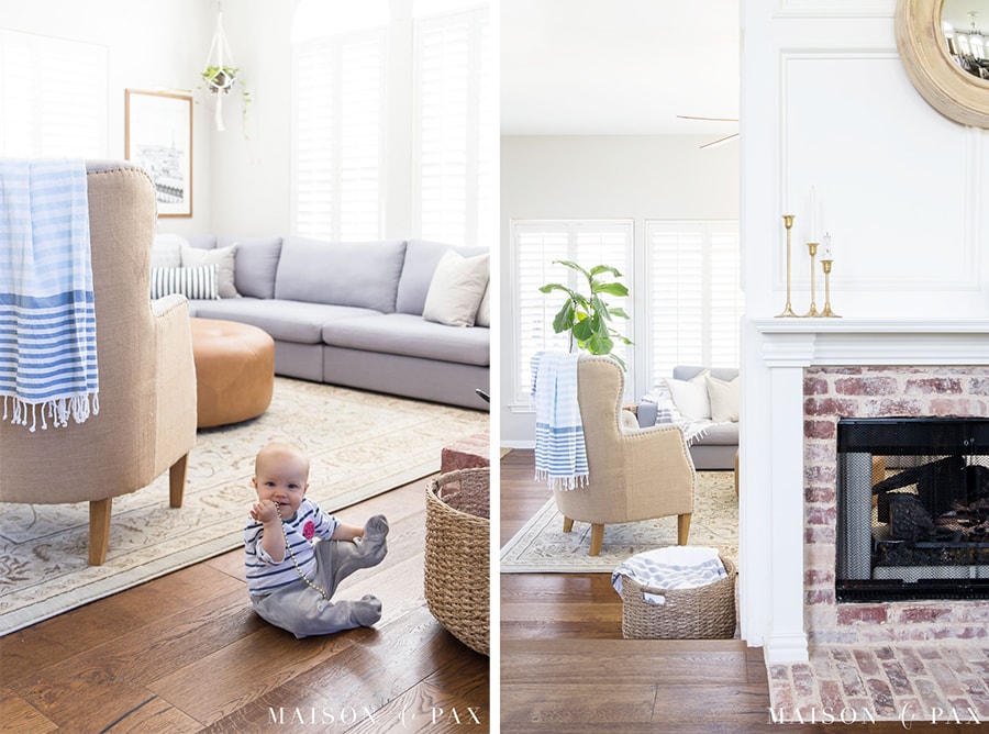Get toy storage ideas plus other tips for organizing in a home with kids! 10 tips for storage in a house full of kids! #storage #organizing #organize #kidfriendly #kidhome #kidstorage #homestorage
