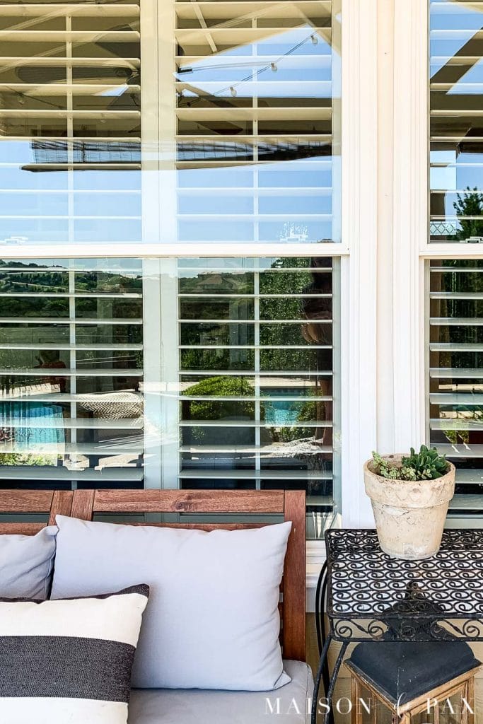 sparkling clean patio windows | Maison de Pax