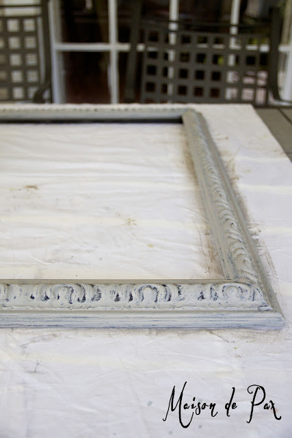 antique painted picture frame tutorial- Maison de Pax