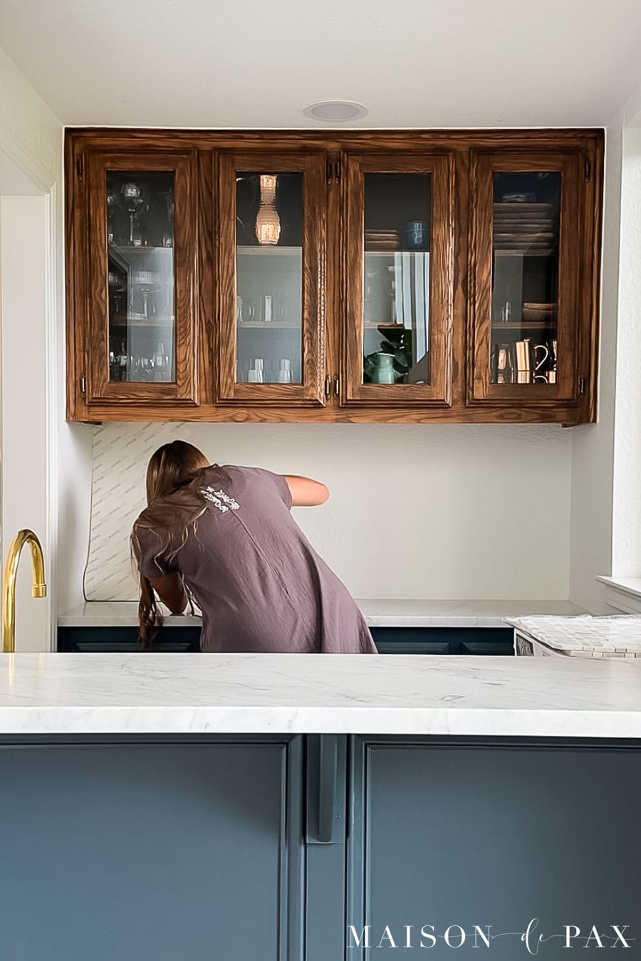 installing musselbound adhesive tile mat