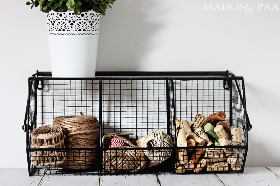 Who couldn't use more ways to organize?  Creative and pretty organization ideas for office or craft room #organize #desk #craft #office