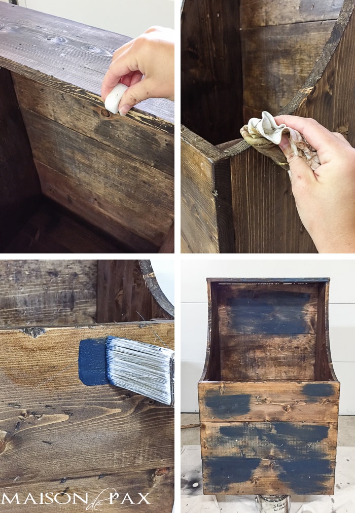 use candle wax (a tea light works great!) and soft furniture wax to achieve a layered, chippy, antique painted look | aiweb9ygdry.cmersite.com