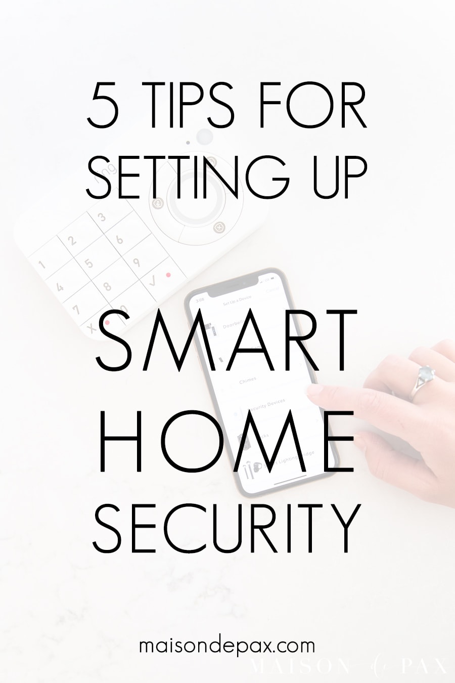 security keypad with overlay: 5 tips for setting up smart home security | Maison de Pax