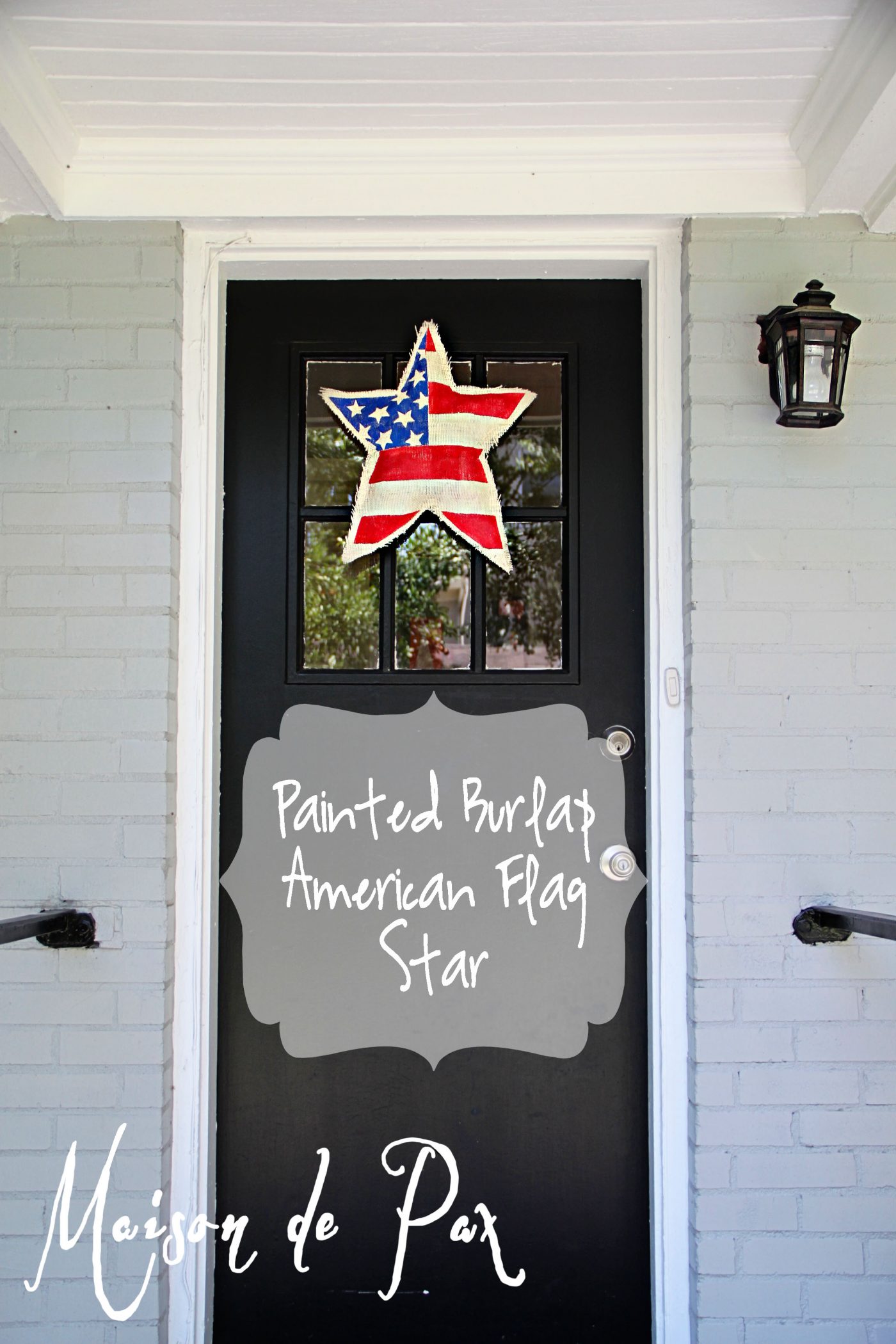 Painted Burlap Star