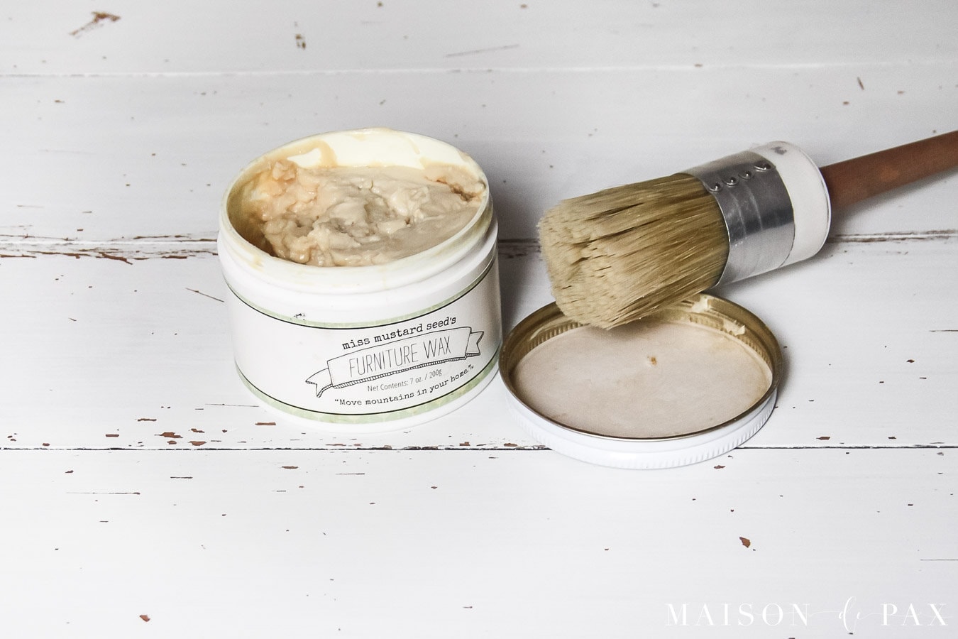 painting wood furniture with milk paint and using furniture wax as a top coat