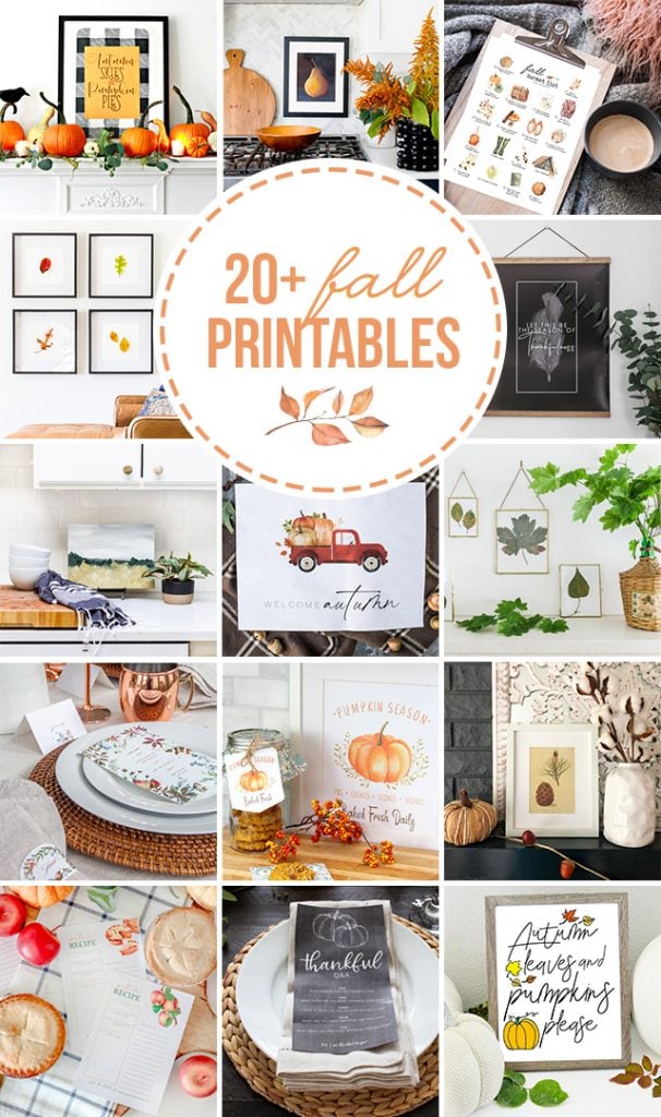 collage of free fall printables | Maison de Pax