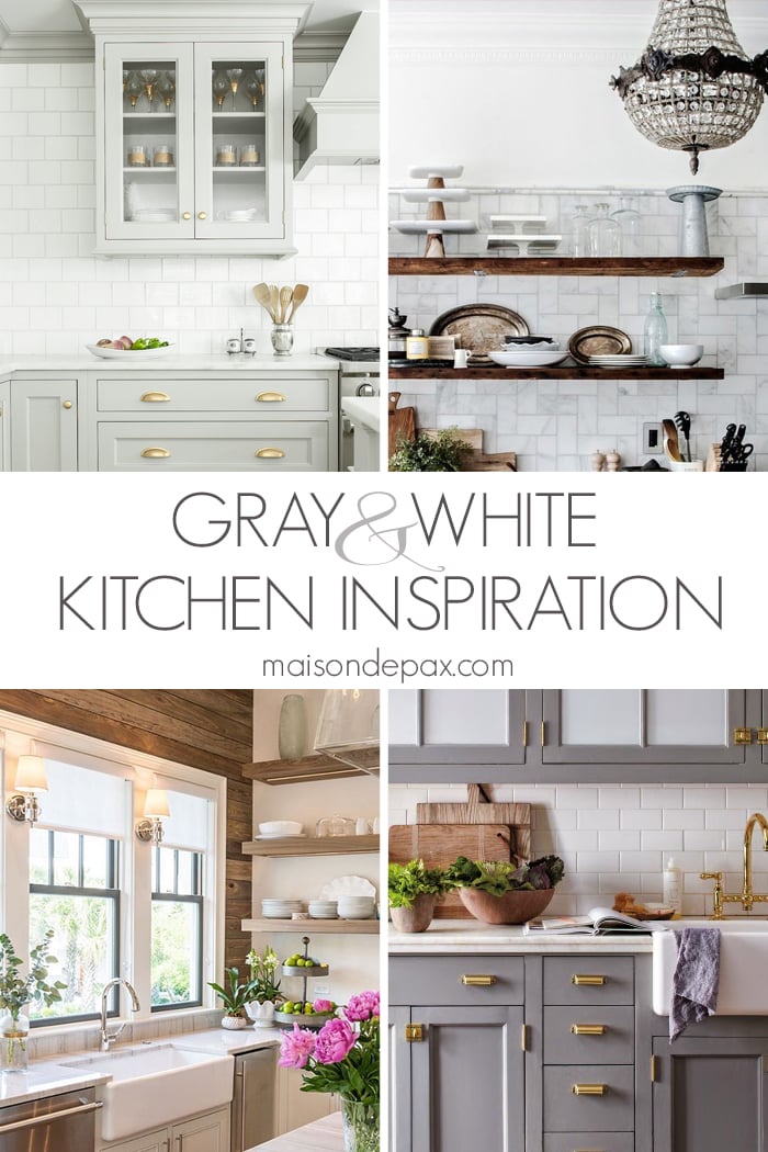 gray and white kitchen design inspiration | Maison de Pax