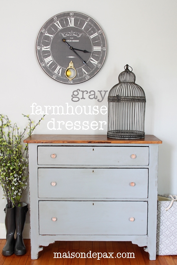 Gray Farmhouse Dresser