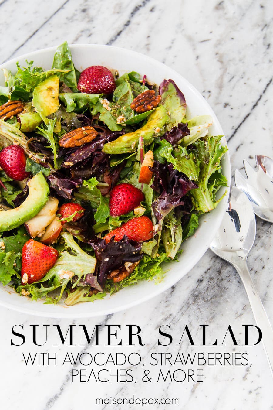 summer salad recipe with mixed greens | Maison de pax