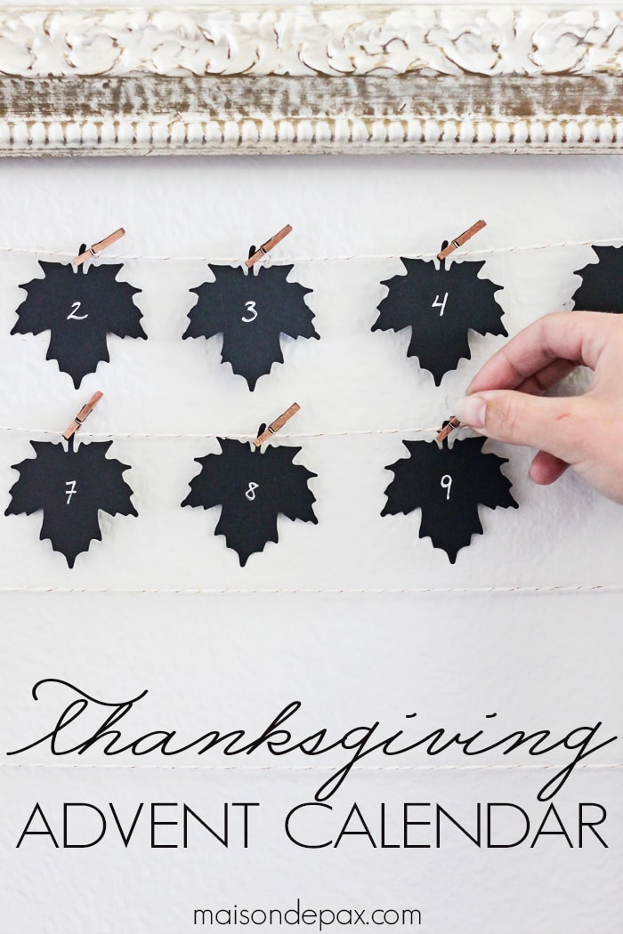 What a fun idea! Count your blessings throughout the month of November with a Thanksgiving advent calendar. Frame it for beautiful fall art | aiweb9ygdry.cmersite.com