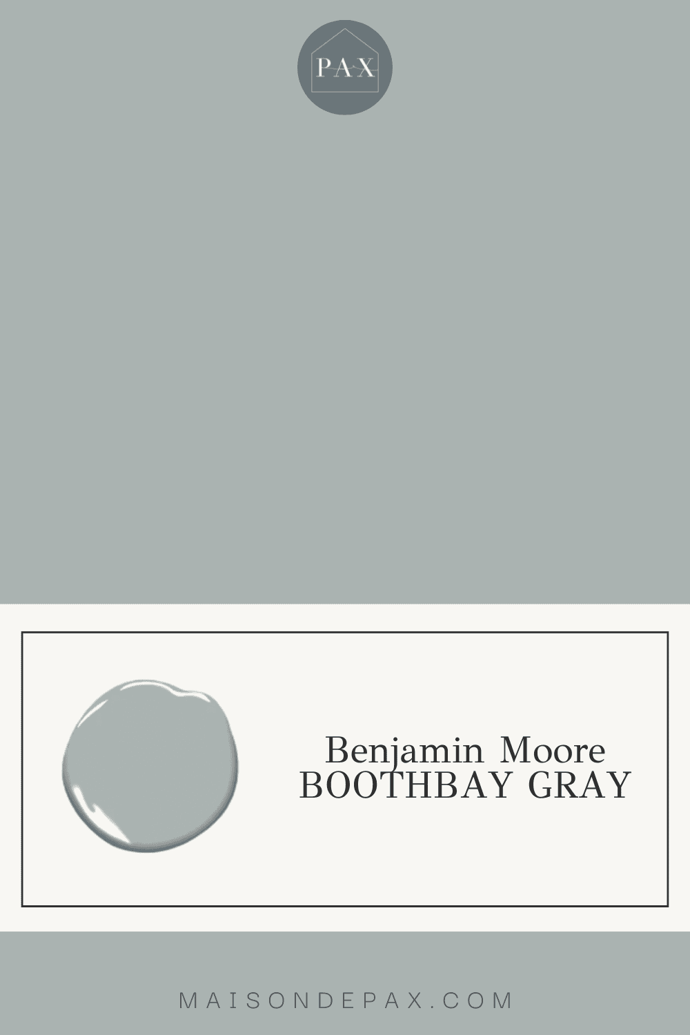 Benjamin Moore Boothbay Gray - light blue paint color