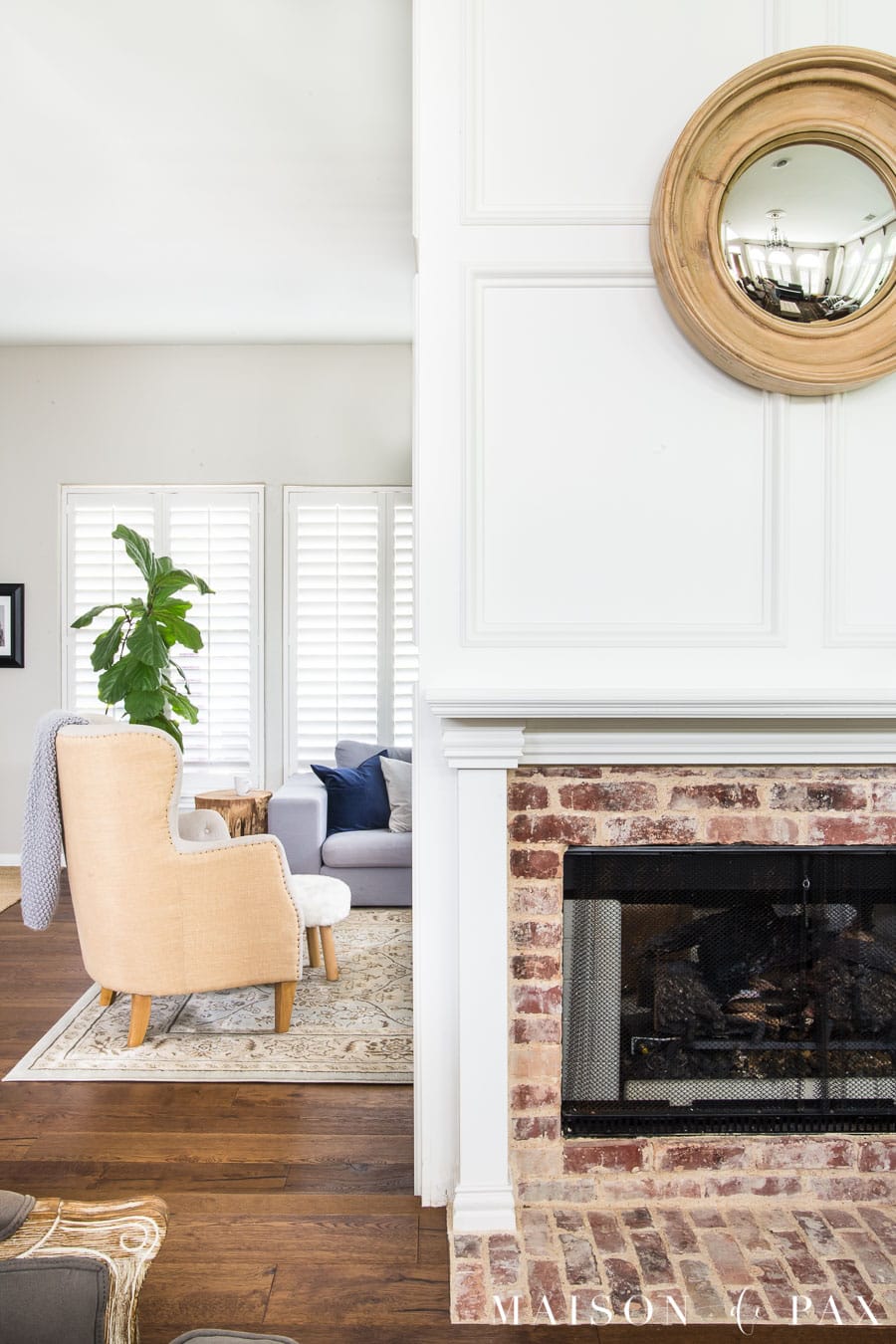 Pure white trim with Agreeable Gray walls | Maison de Pax