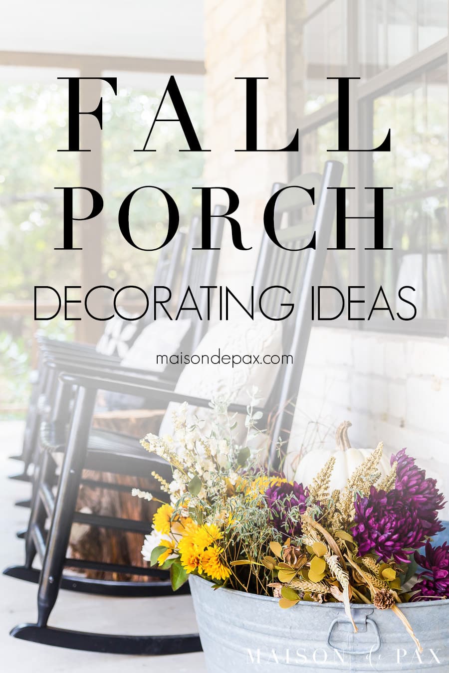fall porch decorating ideas | Maison de Pax