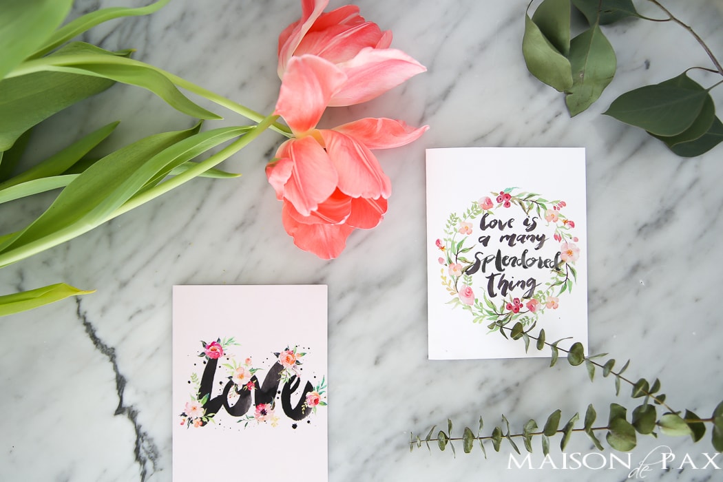 Valentine's Day Card Printables- Maison de Pax