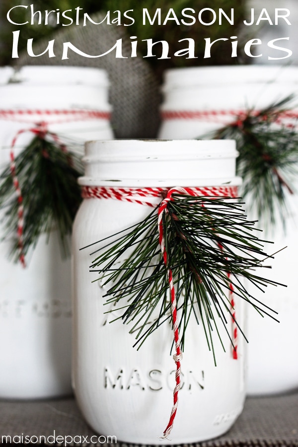 Christmas Mason Jar Luminaries