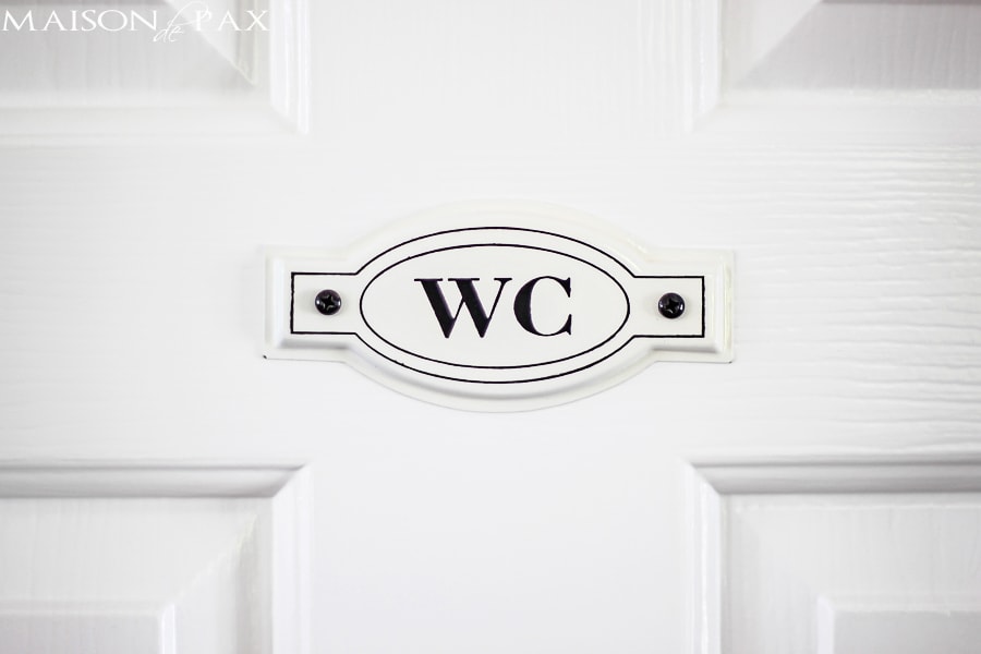 darling French enamel water closet sign | aiweb9ygdry.cmersite.com