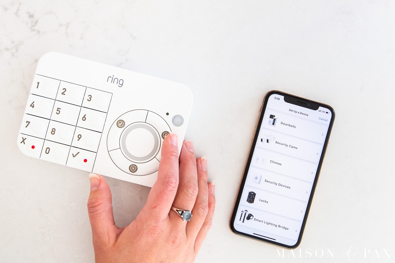 ring security keypad and mobile device app | Maison de Pax