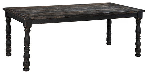 Vintage dark brown dining table- Maison de Pax