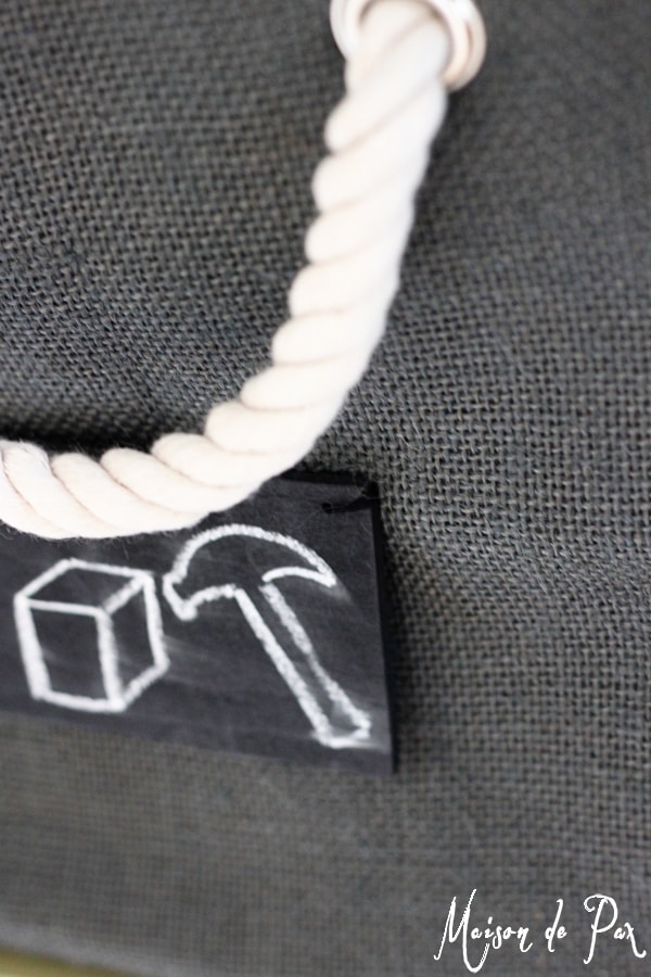 Make your own chalkboard storage labels and make clean up a breeze!