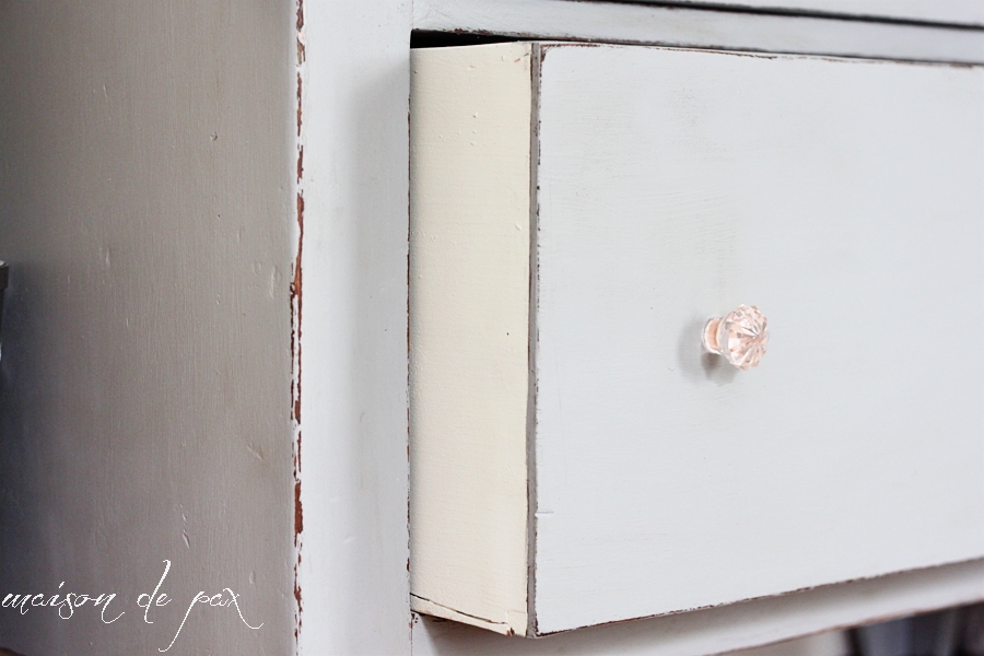 gorgeous chalk paint gray farmhouse dresser with painted drawers at aiweb9ygdry.cmersite.com