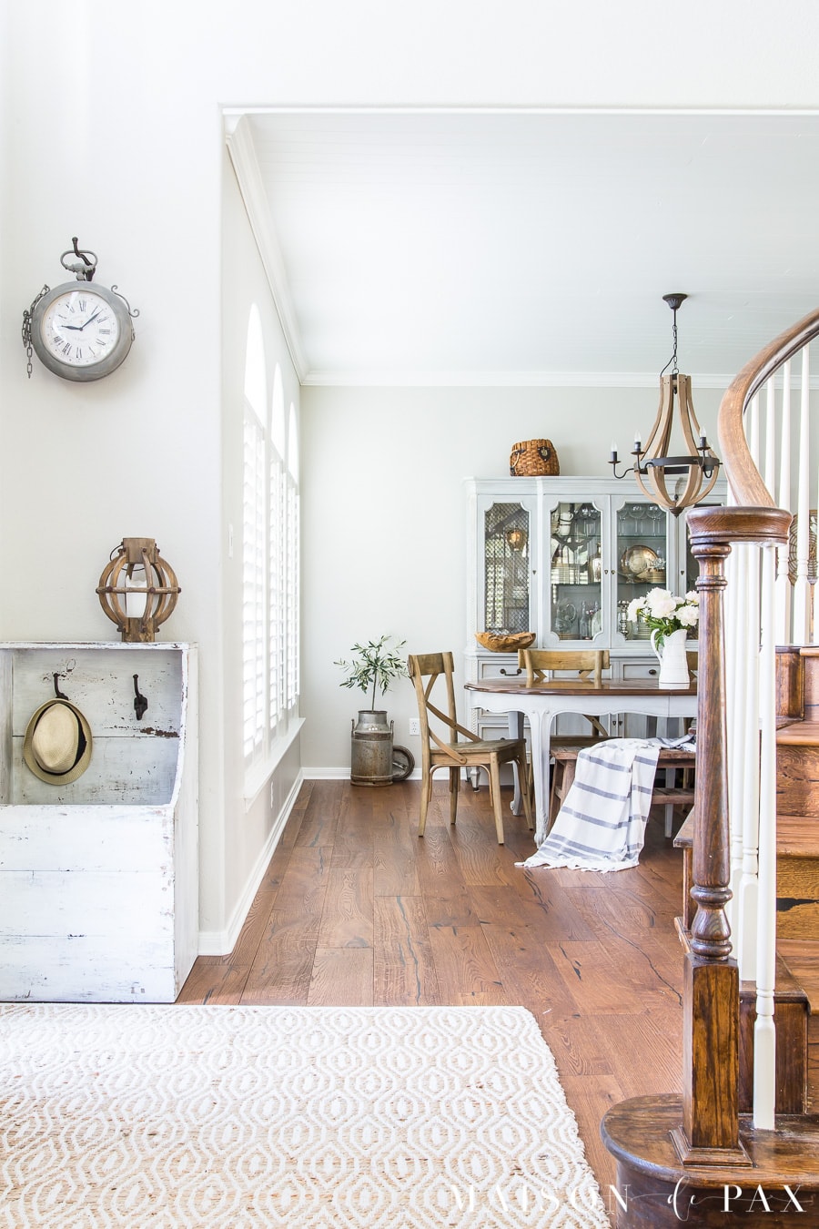 Simple Neutral French Country Entryway- Maison de Pax