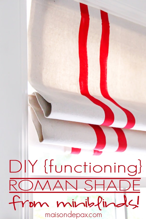 DIY Roman Shade from Mini-blinds