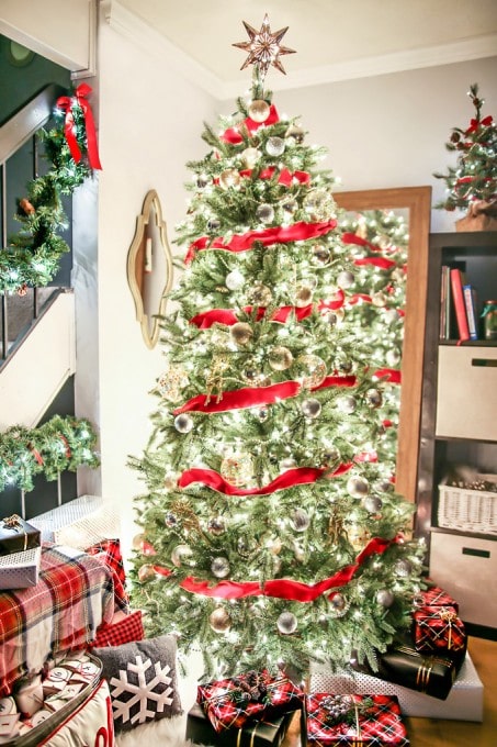 put a mirror behind the tree for an extra sparkle!