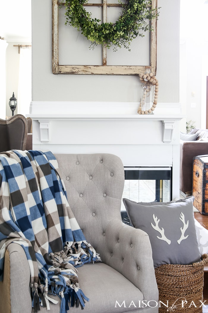 diy NO SEW throw blanket- Maison de Pax