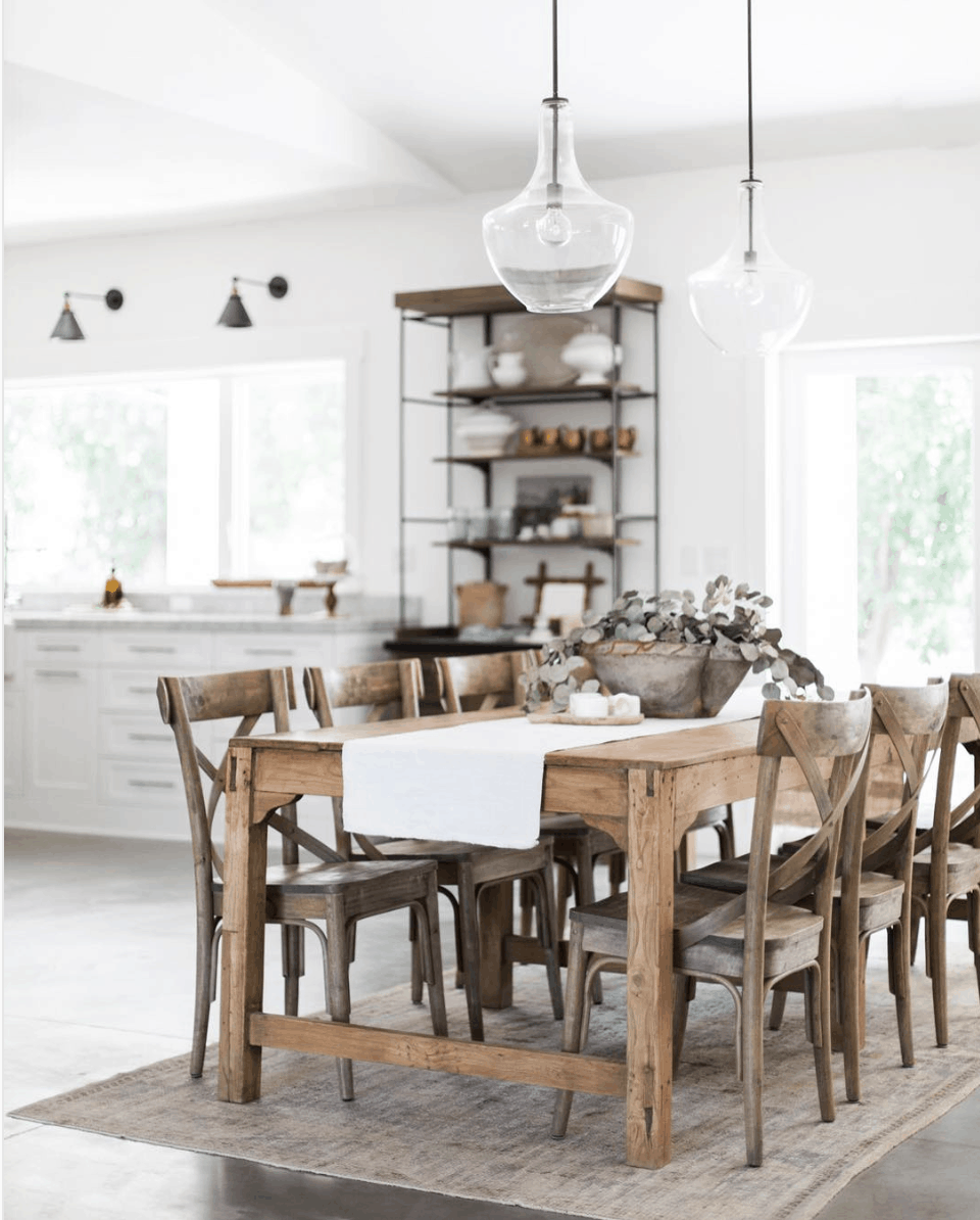Heather Bullard dining: gorgeous rustic table that invites gathering round- Maison de Pax